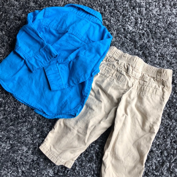 OshKosh baby button down and khakis - Picture 2 of 2